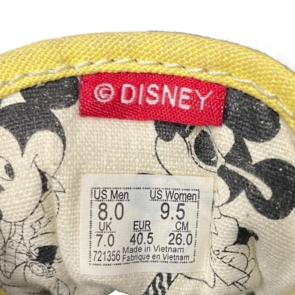 Vans Limited Edition Disney Mickey Old Skool Sneakers Men's Size 8 Women's 9.5